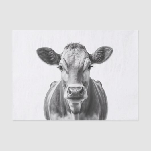 Koe portret tissuepapier (Voorkant)