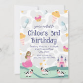 Koe Prinses Verjaardagsuitnodiging Kaart (Voorkant)