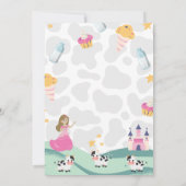 Koe Prinses Verjaardagsuitnodiging Kaart (Achterkant)