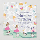 Koe Prinses Verjaardagsuitnodiging Kaart (Voorkant / Achterkant)