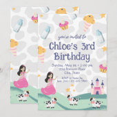 Koe Prinses Verjaardagsuitnodiging Kaart (Voorkant / Achterkant)