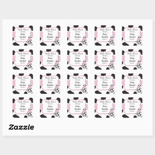 Koe Print Baby shower Sticker (Vel)