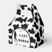 Koe Print Cowgirl bruiloft vrijgezellenfeest Bedankdoosjes (Achterkant)