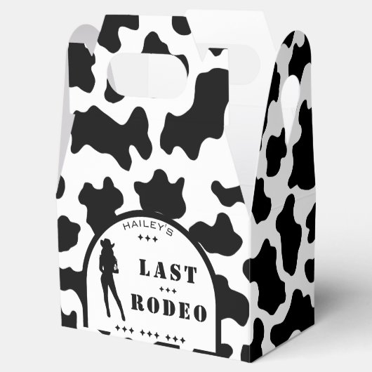 Koe Print Cowgirl bruiloft vrijgezellenfeest Bedankdoosjes (Geopend)