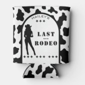Koe Print Cowgirl bruiloft vrijgezellenfeest Blikjeskoeler (Voorkant)