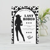 Koe Print Cowgirl bruiloft vrijgezellenfeest Kaart (Staand voorkant)