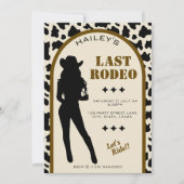Koe Print Cowgirl Bruin Huwelijk Bachelorette Part Kaart (Voorkant)