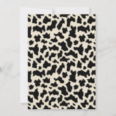 Koe Print Cowgirl Bruin Huwelijk Bachelorette Part Kaart (Achterkant)