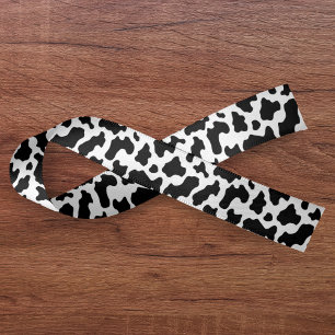 Koe Print Cowgirl Land Boerderij Dier Satijnen Lint