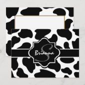 Koe Print Flat Note Kaart Notitiekaartje (Voorkant / Achterkant)