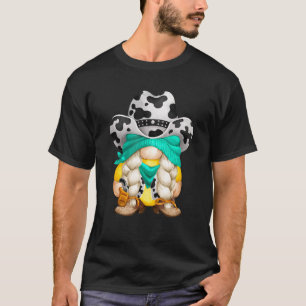 Koe print gnoom met Rodeo Western Pet Best Cowgir T-shirt