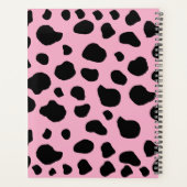 Koe Print, Koe Vlekken, Roze Koe, Jouw naam Planner (Achterkant)