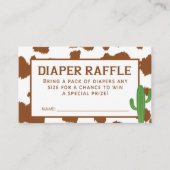 Koe Print Luier Raffle Ticket Informatiekaartje (Voorkant)