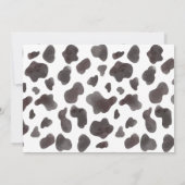 Koe Print Meisje Verjaardag Bloemen Fotouitnodigin Bedankkaart (Achterkant)