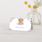 Koe Print Meisje Verjaardagsfeestplaatskaart Plaatskaartje (Voorkant)