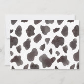 Koe Print Meisje Verjaardagsfoto Dank u kaart (Achterkant)