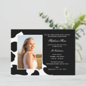 Koe Print Multi Photo Afstuderen Kaart (Staand voorkant)