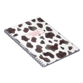 Koe Print Naam en Onderwerp Notitieboek (Rechterzijde)