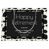 Koe Print Naam Pensioen Partij Groot Cadeauzakje (Voorkant)