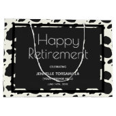 Koe Print Naam Pensioen Partij Groot Cadeauzakje (Achterkant)