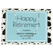 Koe Print Naam Pensioen Partij Groot Cadeauzakje (Achterkant)