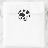 Koe print ontwerp ronde sticker (Tas)