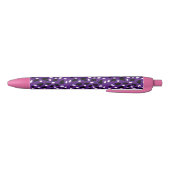Koe print op Paarse, Blauwe Inkt Pen (Bodem)