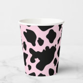 Koe Print op President Roze Papieren Bekers (Links)