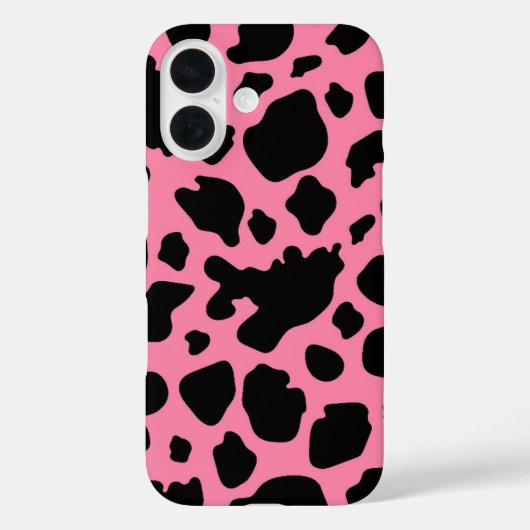 Koe Print op Roze Case-Mate iPhone Case (Achterkant)