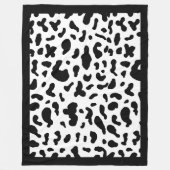 Koe-Print Patroon Fleece Deken (Voorkant)