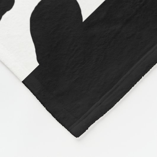 Koe-Print Patroon Fleece Deken (Hoek)