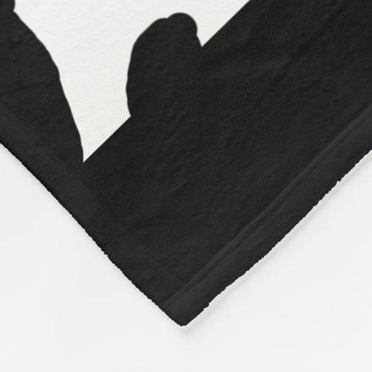 Koe-Print Patroon Monogram Fleece Deken (Hoek)