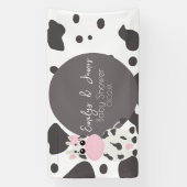 Koe Print Pattern Baby shower Spandoek (Verticaal)