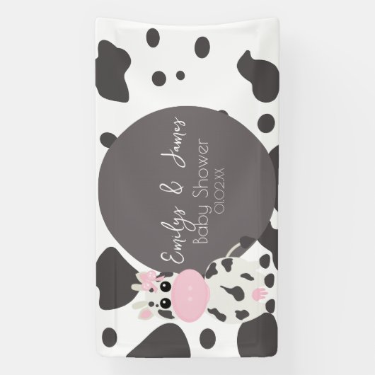 Koe Print Pattern Baby shower Spandoek (Verticaal)