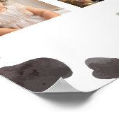 Koe Print Verjaardag Bloemen Foto Mijlpaal Poster (Hoek)