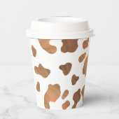 Koe print verjaardagsfeestje papieren bekers (Achterkant)