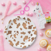 Koe print verjaardagsfeestje papieren bordje (Feest)