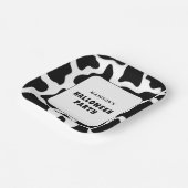 Koe Print Zwart-wit Halloween Party Papieren Bordje (Gebogen)