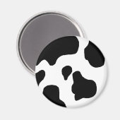 Koe print zwart-wit vlekkerig patroon magneet (Voorkant / Achterkant)
