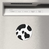 Koe print zwart-wit vlekkerig patroon magneet (Insitu (Vaatwasser))