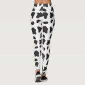 Koe print zwart-wit yogabroek leggings (Achterkant)