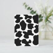 Koe printpatroon briefkaart (Staand voorkant)