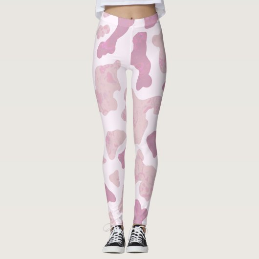 Koe printpatroon leggings (Voorkant)