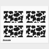 Koe printpatroon rechthoekige sticker (Vel)