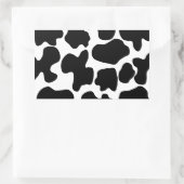 Koe printpatroon rechthoekige sticker (Tas)