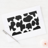 Koe printpatroon rechthoekige sticker (Envelop)