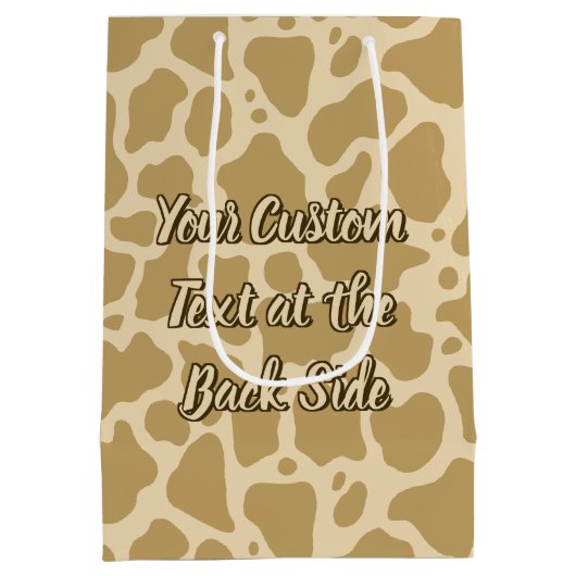 Koe profiel cadeau medium cadeauzakje (Achterkant)