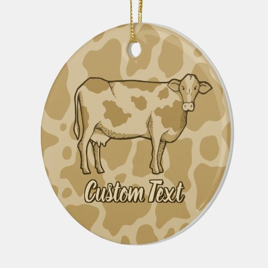 Koe Profiel keramisch Ornament (Links)