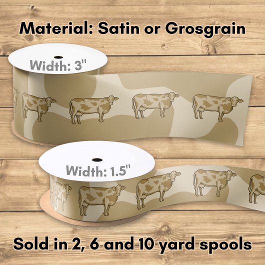 Koe Profiel Satin Satijnen Lint