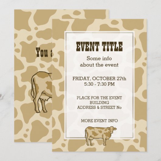 Koe profiel uitnodiging (Voorkant / Achterkant)